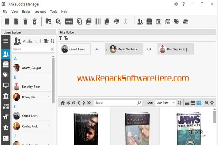 Alfa eBooks Manager Pro Web 8.4.76.1 PC Software