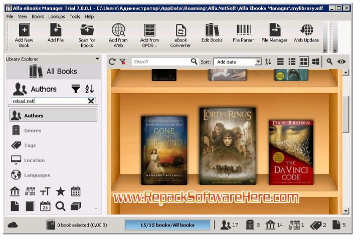 Alfa eBooks Manager Pro Web 8.4.76.1 PC Software