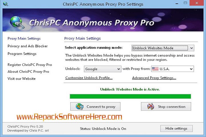 Chris PC Anonymous Proxy Pro 8.40 PC Software