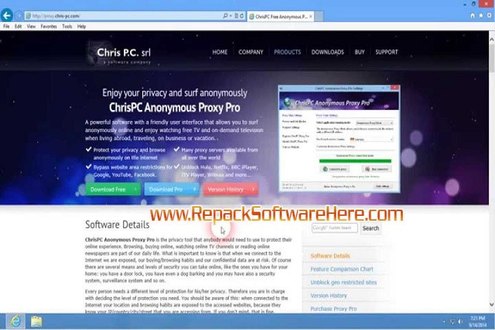 Chris PC Anonymous Proxy Pro 8.40 PC Software