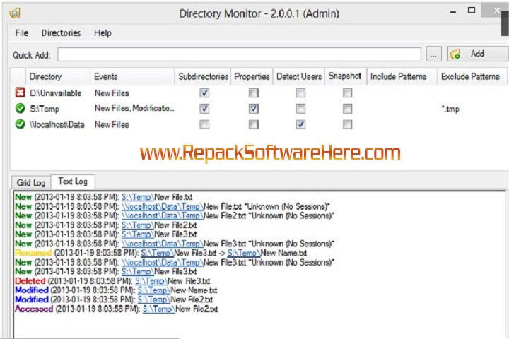 Directory Monitor Pro v2.15 PC Software