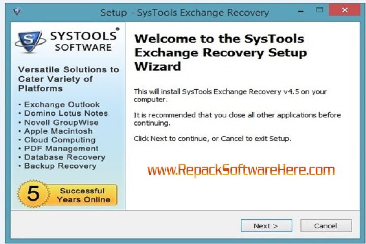 Sys Tools Exchange Recovery 9.1x64 PC Software