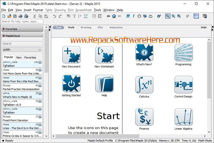 Maplesoft Maple 2020.0x64 PC Software