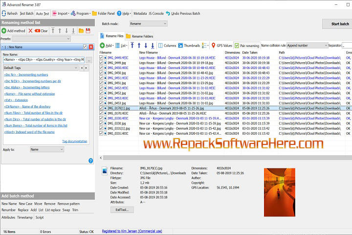Advanced Renamer Features