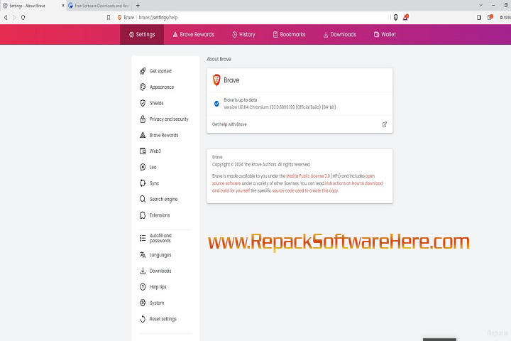 BraveBrowser privacy dashboard showing blocked trackers