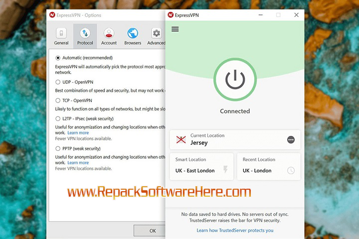 ExpressVPN Interface