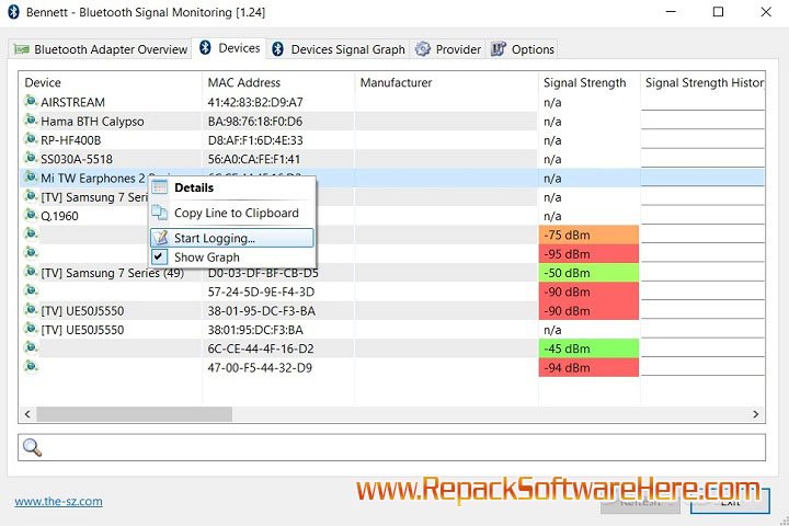 Bennett Bluetooth Monitor features