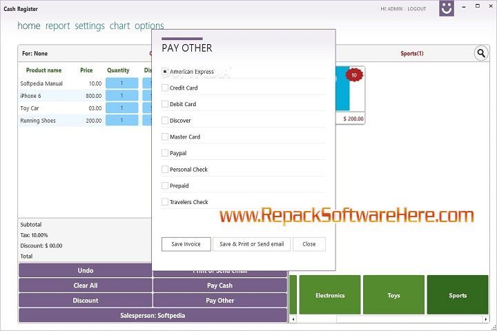 Cash Register Pro 3.2.2 Multilingual PC software