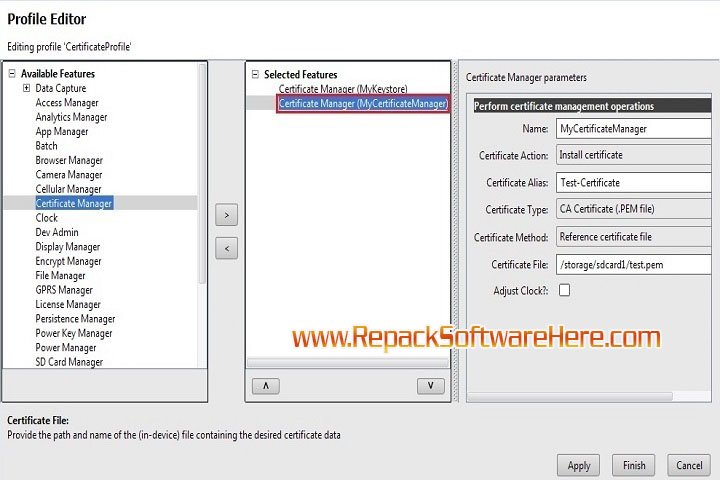 Certificate Manager Security Features