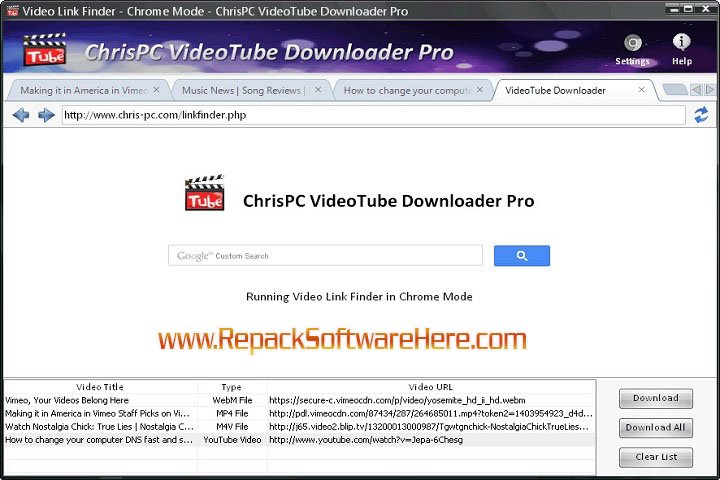 Chris PC Video Tube Downloader Pro 15.25.0607 Multilingual PC Software