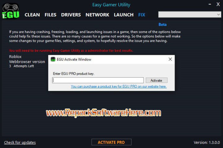 Easy Gamer Utility PRO 1.3.73 PC Software