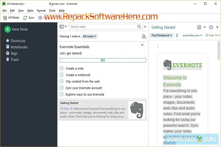Evernote Installation Process
