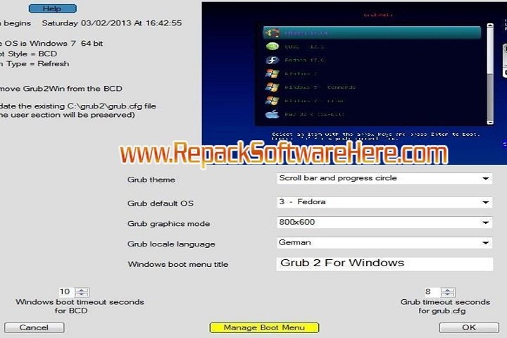 Grub2Win Theme Customization